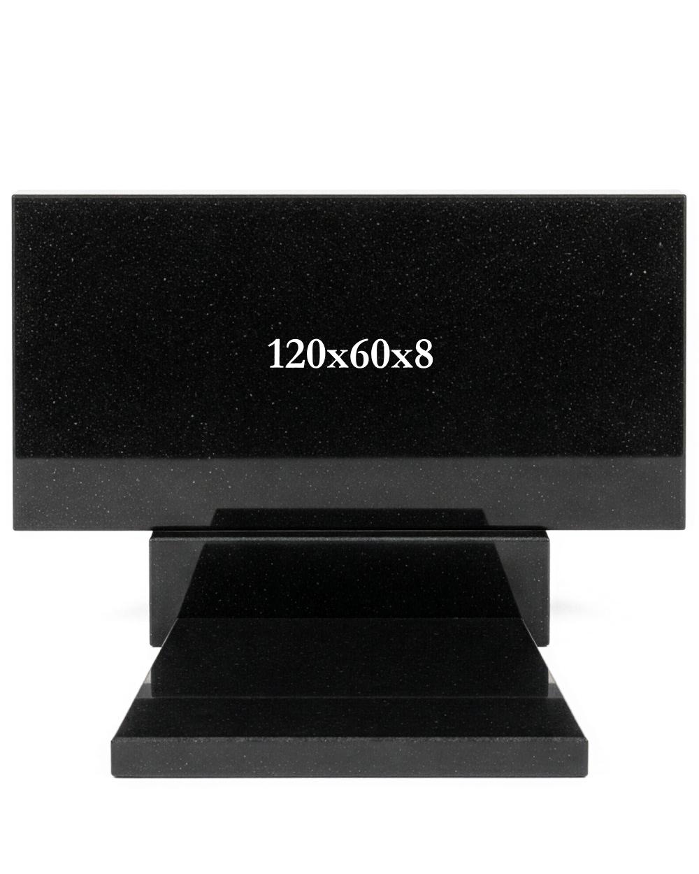 Монументальний горизонтальний з плитою HP120 — стела 120×60×8 см