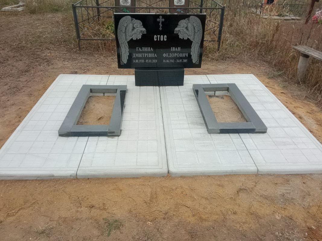 Горизонтальний подвійний пам'ятник 110×60×6 Г-102